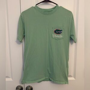 Florida Gators Graphic Pocket Tee with Alligator Patch - Seafoam Green